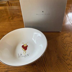 Pottery Barn Reindeer Vixen Serving Bowl
